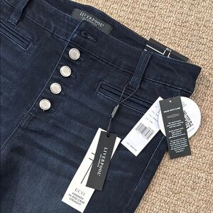 Liverpool Dark Blue-Black High Rise Button Fly Jeans